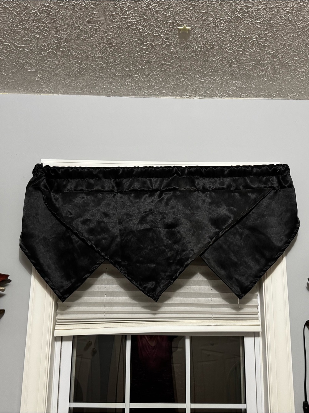 Black Satin Scalloped Valance - Women Intimates & Sleepwear